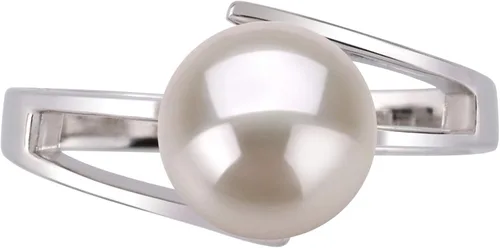 Vista 3 de Jenna - Anillo de perlas cultivadas de plata de ley 925 de 7 a 0.315in, color blanco