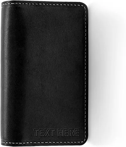Vista 2 de Tony Perotti Tarjetero de cuero italiano para hombres y mujeres, respetuoso con el medio ambiente, curtido vegetal, cartera de cuero de grano