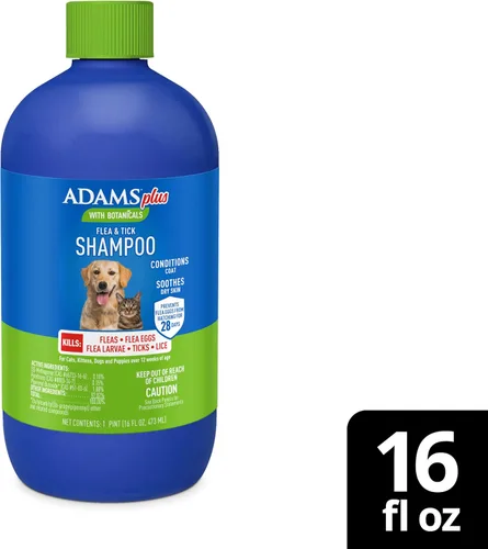Vista 10 de ADAMS Plus Botanicals Champú para pulgas y garrapatas con Precor para perros, gatos, cachorros y gatitos, champú de pulgas para tratar