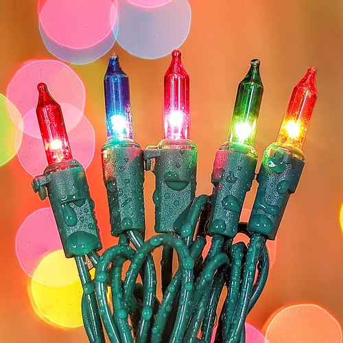 Vista 16 de Luces de Navidad, 35 unidades, 9.8 pies, luces de Navidad transparentes, incandescentes, mini luces para árbol de Navidad, para interiores y blanco
