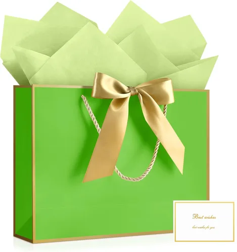 Vista 26 de JMANNI Bolsas de regalo, 3 piezas de tamaño mediano con cinta de lazo, bolsa de regalo de papel portátil, patrón de mármol, para cualquier ocasión