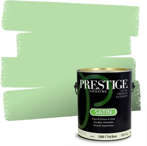 Vista 204 de PRESTIGE Pintura exterior e imprimación en uno, aloe, plano, 1 galón
