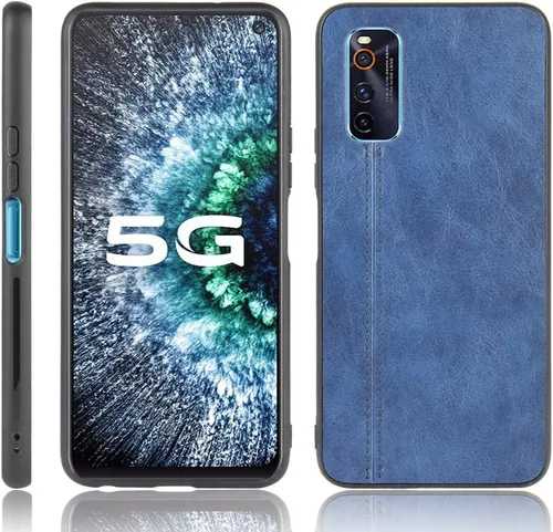 Vista 26 de Funda para Vivo iQOO Z1x 5G, funda para Vivo iQOO Z1x 5G Funda de piel sintética con funda 3 en 1, color azul