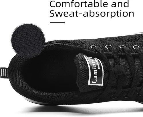 Vista 4 de Lamincoa Tenis de correr para mujer, ligeros, con cojín de aire, para caminar, tenis para mujer