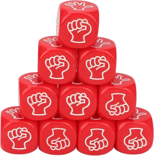 Vista 6 de Juego de dados educativos, 10 unidades, 0.79 x 0.79 x 0.79 pulgadas, 6 caras, juego de dados educativos para adivinar, color brillante para fiestas