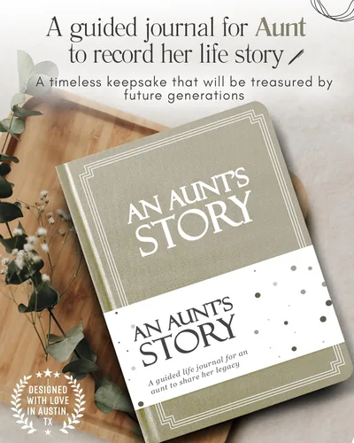 Vista 3 de Aunt's Life Story Journal (Tapa Dura): Un Recuerdo Significativo para que la Tía Comparta su Viaje y Recuerdos, el Libro Incluye Más de 250