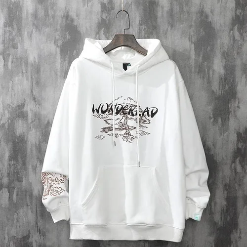 Vista 6 de Sudadera con capucha y cordón de Harajuku, diseño de Sakura, unisex, con capucha, estilo punk, japonés, para invierno, cálido, ropa Y2K