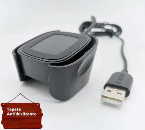 Vista 5 de Paquete de 2 bases de carga compatibles con cargador Fitbit Versa/Lite/SE, (no para Versa 2), soporte de cable para reloj inteligente