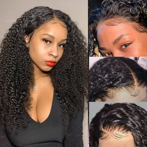 Vista 11 de Peluca de cabello humano liso natural de 14 pulgadas, sin pegamento, peluca de encaje frontal de 13 x 4, línea de cabello prearrancada con cabello