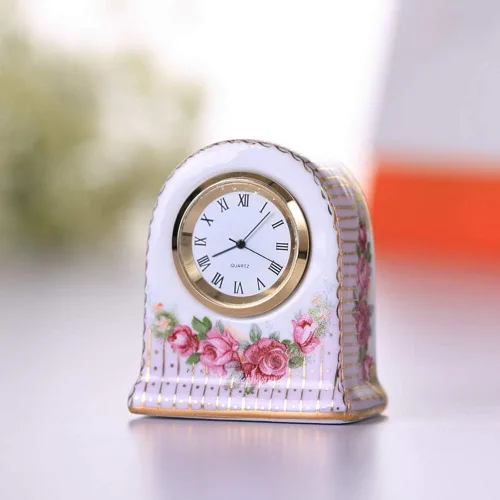 Vista 3 de Reloj de mesa con manto Reloj de escritorio, silencio, decoración de escritorio, sala de estar, repisa, reloj de oficina