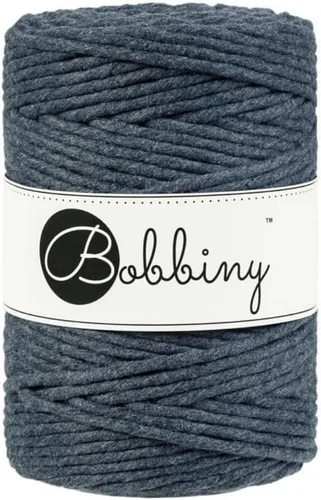 Vista 4 de Bobbiny Cordón de macramé XXL de 0.197 in de una sola capa (aguamarina), 108 yardas/330 pies (100% algodón reciclado)