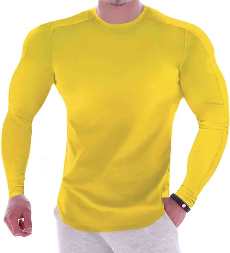 Vista 24 de Camisas de compresión atléticas de manga larga para hombre, capa base, camisa de entrenamiento atlético, camisas de compresión, camisetas deportivas
