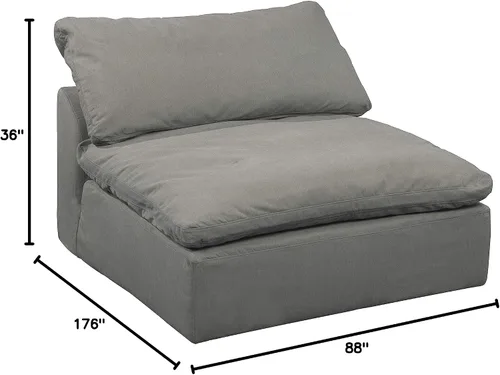 Vista 10 de Sunset Trading Cloud Puff - Sofá modular de 5 piezas con cubierta seccional gris, color gris
