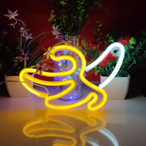 Vista 2 de JYWJ Letrero de neón, USB o pilas AA de 3, luces de neón LED, decoración de pared de escritorio, para varias fiestas, decoración de locales