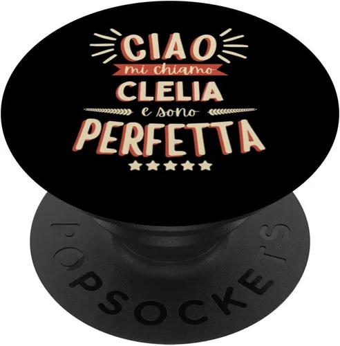 Vista 6 de Clelia Idea Regalo Personalizzata Amica Nome Divertente PopSockets MagSafe PopGrip for iPhone