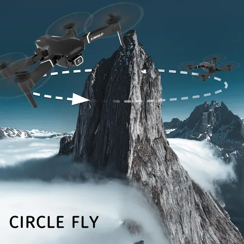 Vista 7 de X9 4K GPS Drone con cámara para adultos principiantes, cuadricóptero FPV RC plegable, posicionamiento de flujo óptico, retorno automático, sígueme