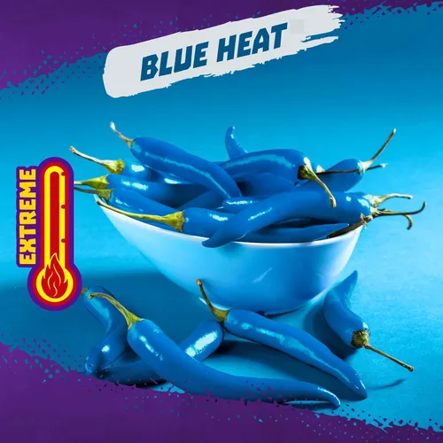 Vista 3 de Takis Blue Heat Rolled Tortilla Chips, sabor a chile picante, caja multipaquete con 14 bolsas de 9.9 onzas