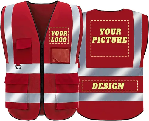 Vista 9 de BeautyWill Chaleco de seguridad personalizado con logotipo Clase 2 Chaleco reflectante de alta visibilidad Chaleco de trabajo protector