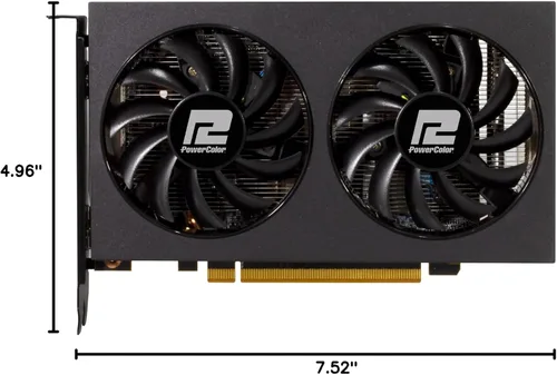 Vista 6 de PowerColor Fighter AMD Radeon RX 6500 XT Tarjeta Gráfica Gaming con 4GB de Memoria GDDR6