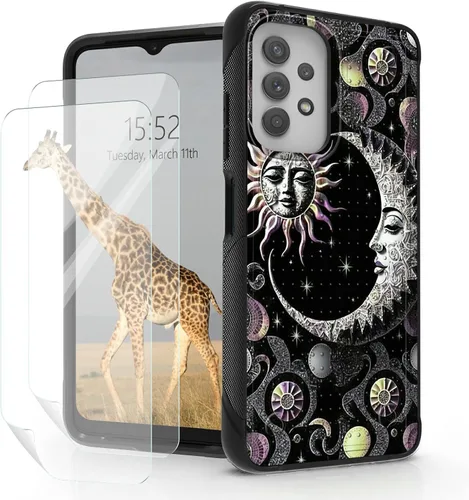 Vista 13 de Funda para Samsung Galaxy A23 Galaxy A13 4G/5G, Galaxy A04, Galaxy A04S, Galaxy A32 5G, con 2 protectores de pantalla, funda protectora de doble