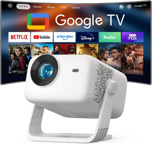 Vista 11 de 【Google TV y 3500ANSI y 4K】Proyector inteligente con WiFi y Bluetooth, enfoque automático VISSPL AI y proyector automático Keystone portátil
