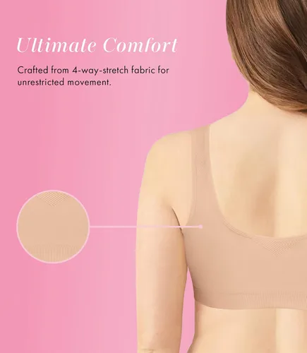 Vista 3 de Exquisite Form 5101000 Women's Fully Seamless Wireless Full Coverage Bra with Front Closure