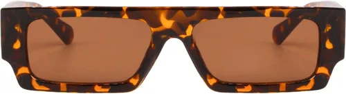 Vista 3 de Hanj Lentes de sol rectangulares, lentes de sol de los años 90, pequeños, vintage, estrechos, cuadrados, para hombres y mujeres, lentes de sol