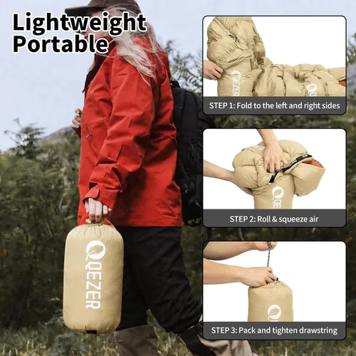 Vista 7 de Ultralight Down Sleeping Bag for Adults, 600 Fill Power Backpacking Warm And Cold Weather, 600 Fill Power Down, Compact Carry, Hiking Camping