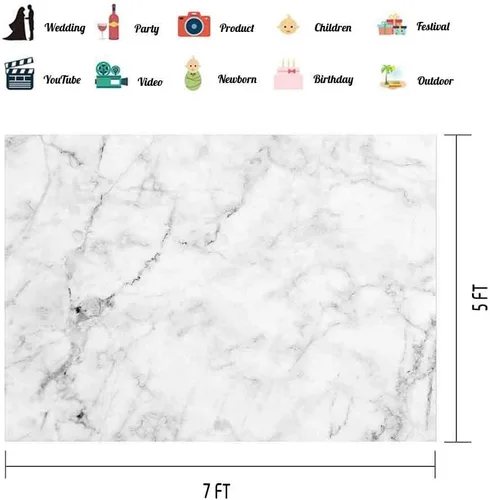 Vista 2 de EOA Fondo de textura de mármol de 7 (W) x 5 (H) FT Mármol Blanco Gris Mármol Naturaleza Piedra Color Fotografía Fondo Alimentos Joyería Cosméticos
