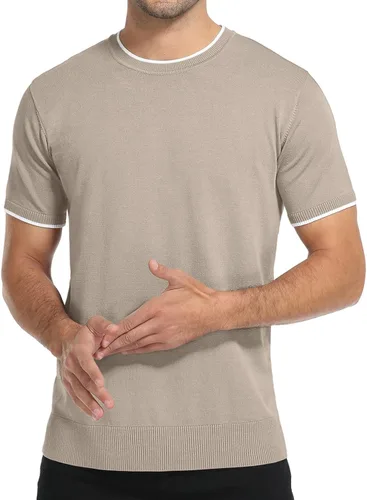 Vista 2 de Sailwind Mens Short Sleeve Crew Neck Contrast Trim Knit T-Shirt