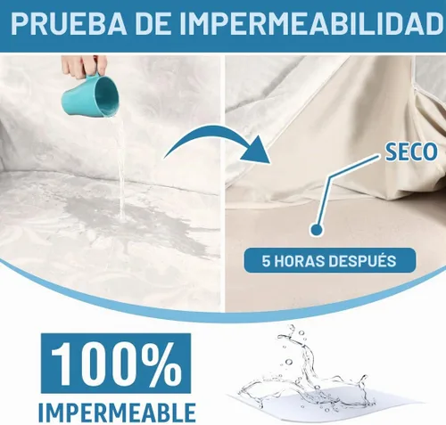Vista 3 de H.VERSAILTEX - Funda de sofá 100% impermeable, para sofá mediano