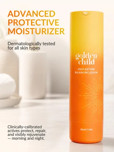 Vista 2 de Crema equilibrante de alta estima - Crema facial hidratante ligera para pieles sensibles y secas. Alivia el enrojecimiento, fortalece la barrera