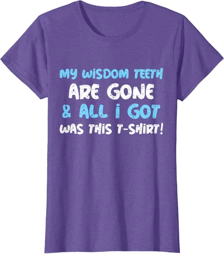 Vista 18 de My Wisdom Teeth Are Gone! Camiseta divertida de muelas del juicio, Negro