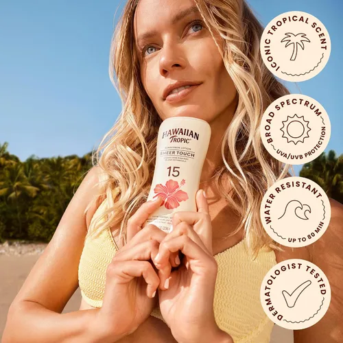 Vista 6 de Hawaiian Tropic Protector solar Sheer Touch Amplio Espectro Sun Care Protector solar loción, sPF, 8 Onzas, 8 onzas