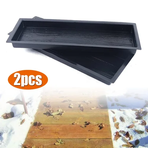 Vista 5 de Paquete de 2 tablas de madera con forma de molde de piedra escalonada, tablero de madera, molde de cemento de hormigón, fabricante de caminata