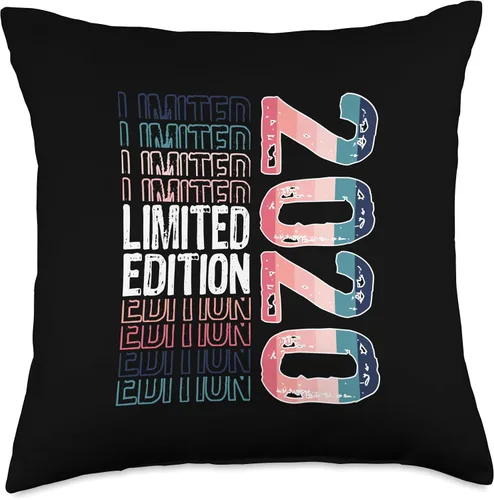 Vista 4 de Limited Edition Vintage 2020 Retro Birthday Throw Pillow