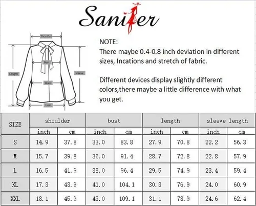 Vista 6 de Sanifer Blusa casual de manga larga tipo globo para mujer, cuello redondo, ajuste holgado