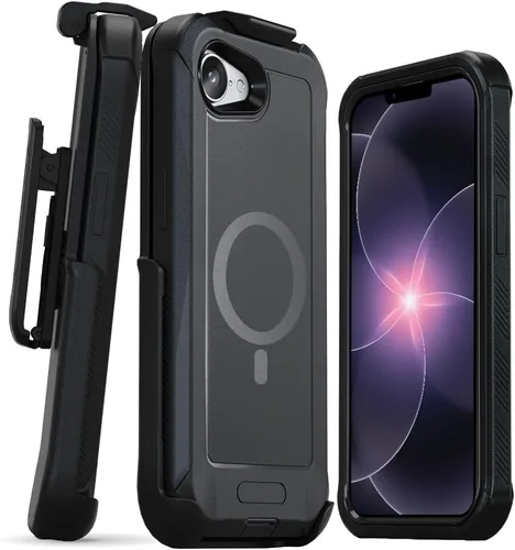Vista 16 de MOTIVE Funda diseñada para iPhone 15 con clip para cinturón, funda magnética compatible con Magsafe, resistente y protección de grado militar
