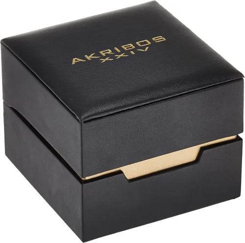 Vista 4 de Akribos - Reloj de pulsera de acero inoxidable con cronógrafo suizo de cuarzo Multifunción 3 subdial para hombre