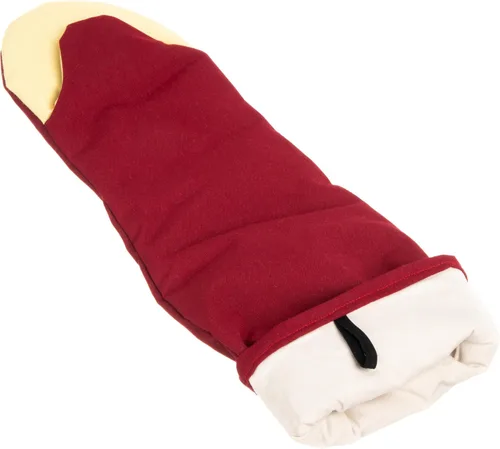 Vista 31 de San Jamar KT0215 Kool-Tek Manopla de protección para horno para temperatura convencional Nomex, 15" de longitud, rojo