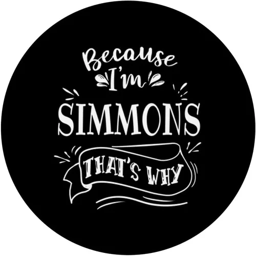 Vista 3 de Because I'm Simmons That's why Family name PopSockets Swappable PopGrip