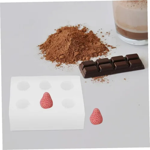 Vista 9 de Molde de silicona para fondant, forma de fruta de cavidad, molde para hornear para decoración de pasteles, chocolate y dulces, fácil de desmoldear