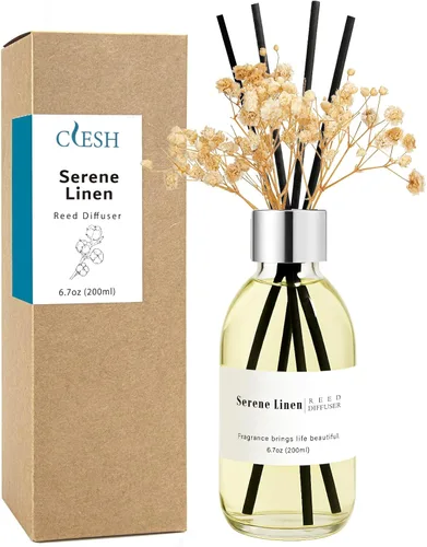 Vista 13 de Clesh Juego de difusor de varillas de 6.7 onzas, difusor perfumado de cedro con palos, difusor de varillas de fragancia para el hogar
