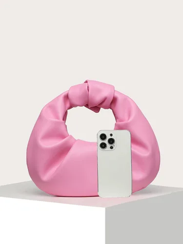 Vista 4 de Verdusa Bolso de mano tipo hobo de piel sintética fruncida para mujer