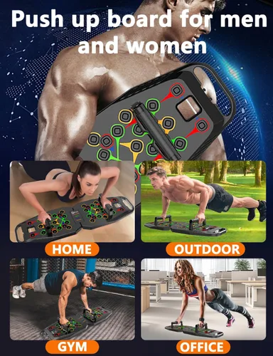 Vista 9 de BBTOPS Tabla Push Up, accesorios de fitness con bandas de resistencia