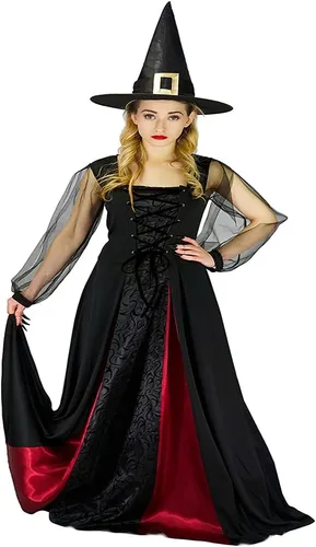 Vista 3 de DSplay Disfraz de bruja extraña de Halloween para mujer