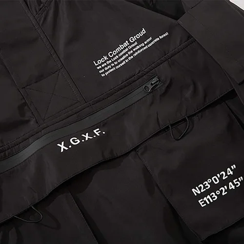 Vista 7 de Niepce Inc Chaquetas cortavientos con cremallera y cremallera para hombre