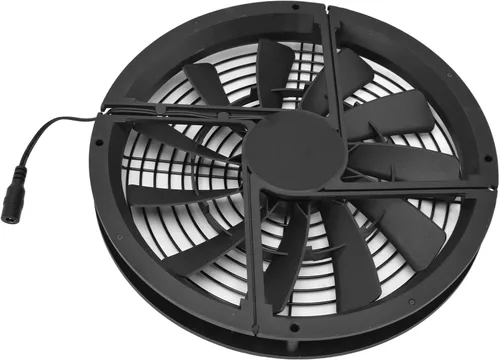 Vista 9 de Kit de ventilador de ventilación de panel solar de 10 pulgadas, ventilador de escape portátil con malla protectora, mini ventilador de 12 V 100 W