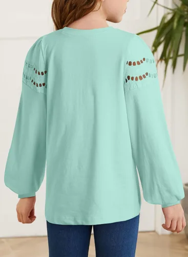 Vista 3 de blibean Camisas de moda para niña, tops de verano de 4 a 15 años