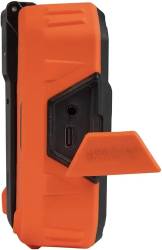 Vista 11 de KLEIN TOOLS AEPJS2 - Altavoz Bluetooth con tira magnética y gancho, recargable, inalámbrico y compatible con Aux, manos libres, tiempo